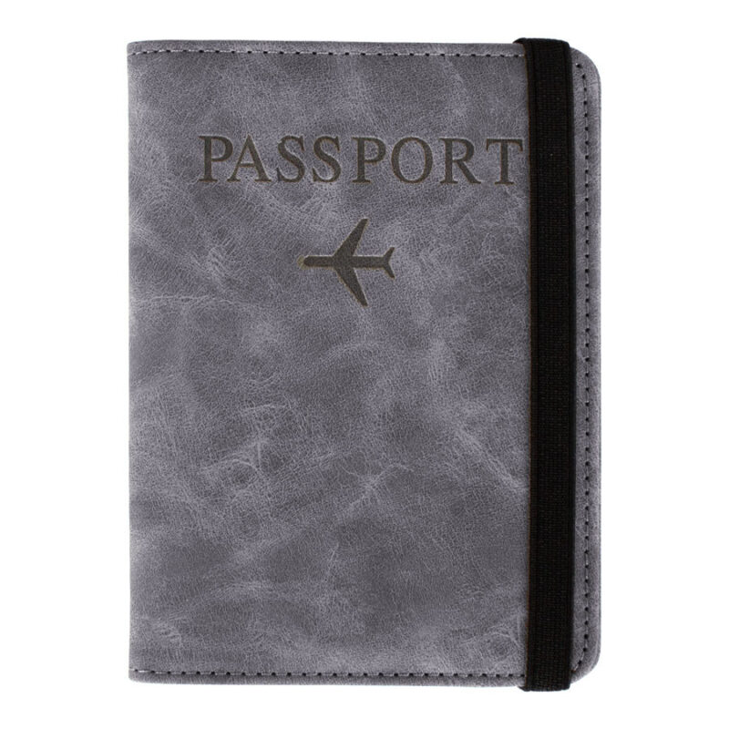 Porta Pasaporte RFID Símil Cuero