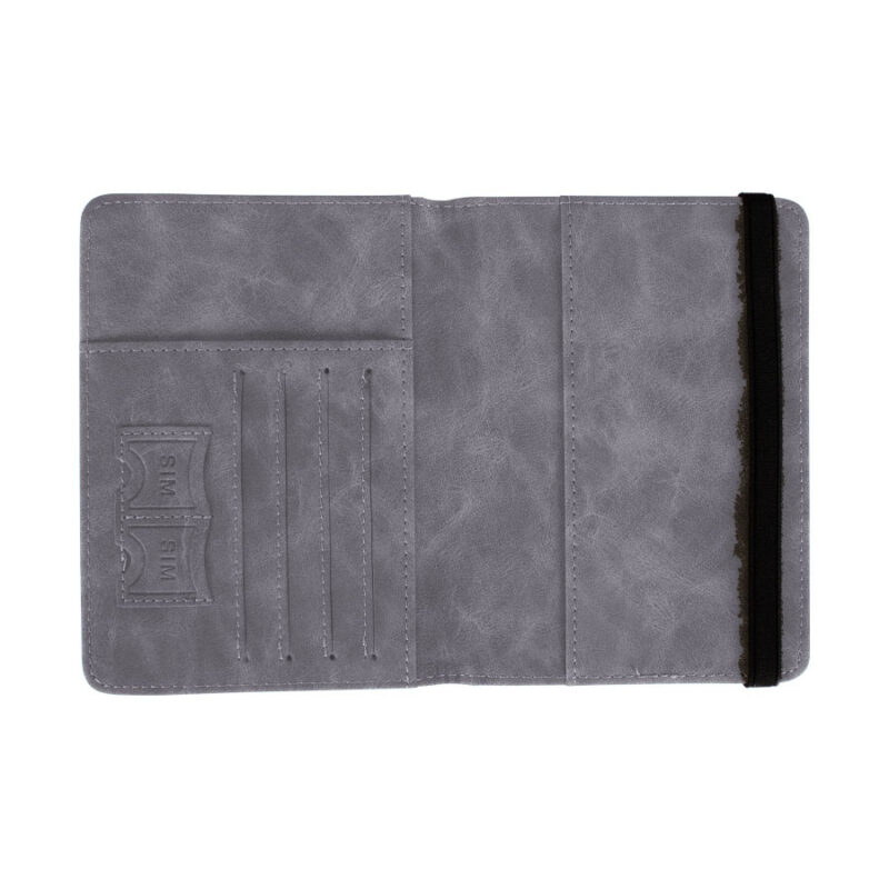 Porta Pasaporte RFID Símil Cuero