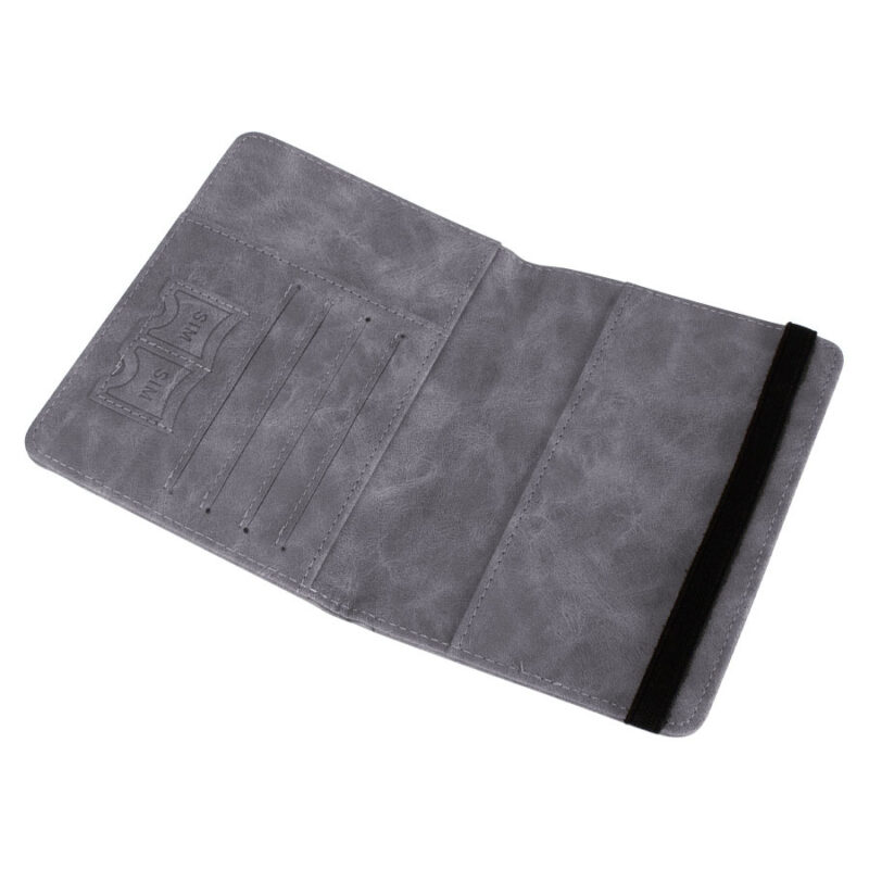 Porta Pasaporte RFID Símil Cuero