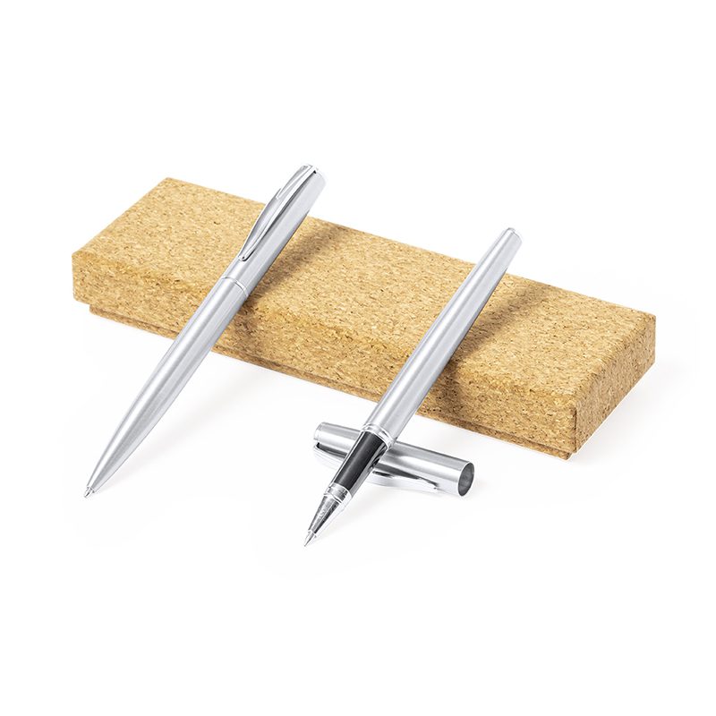 Set Roller Bolígrafo Acero Inoxidable Reciclado