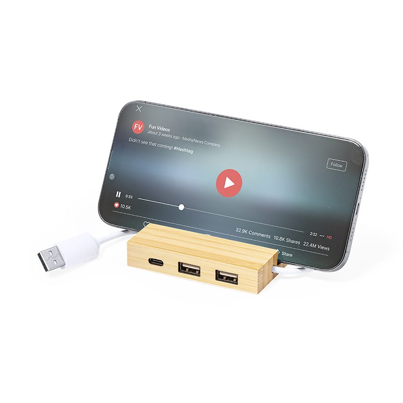 Puerto USB Bambú