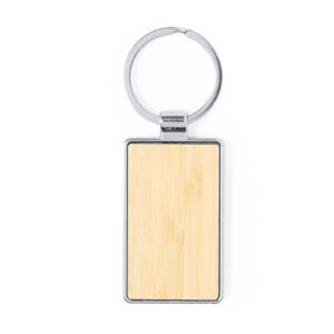 Llavero Rectangular Bambú