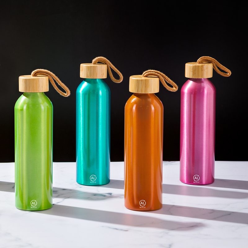 Botella Aluminio Reciclado 600 cc.