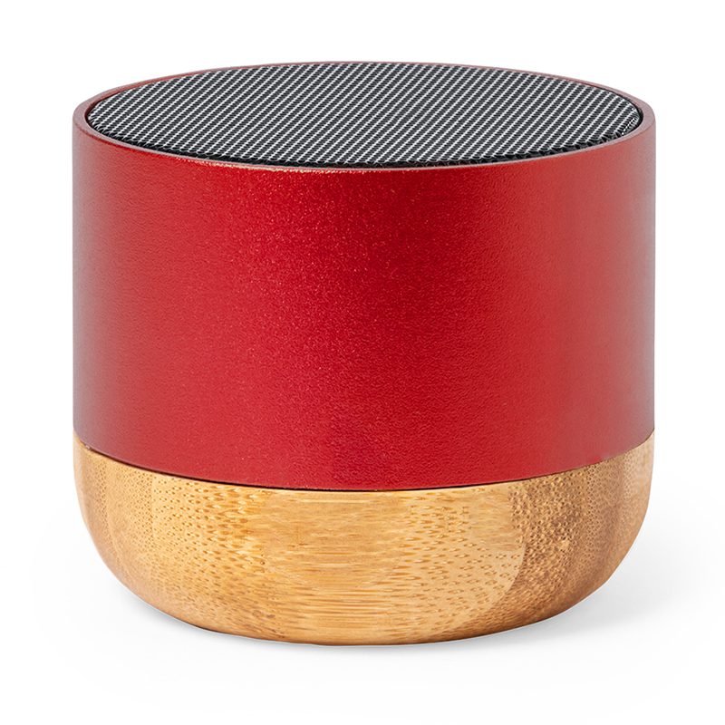 Parlante Bluetooth Aluminio Reciclado Bambú