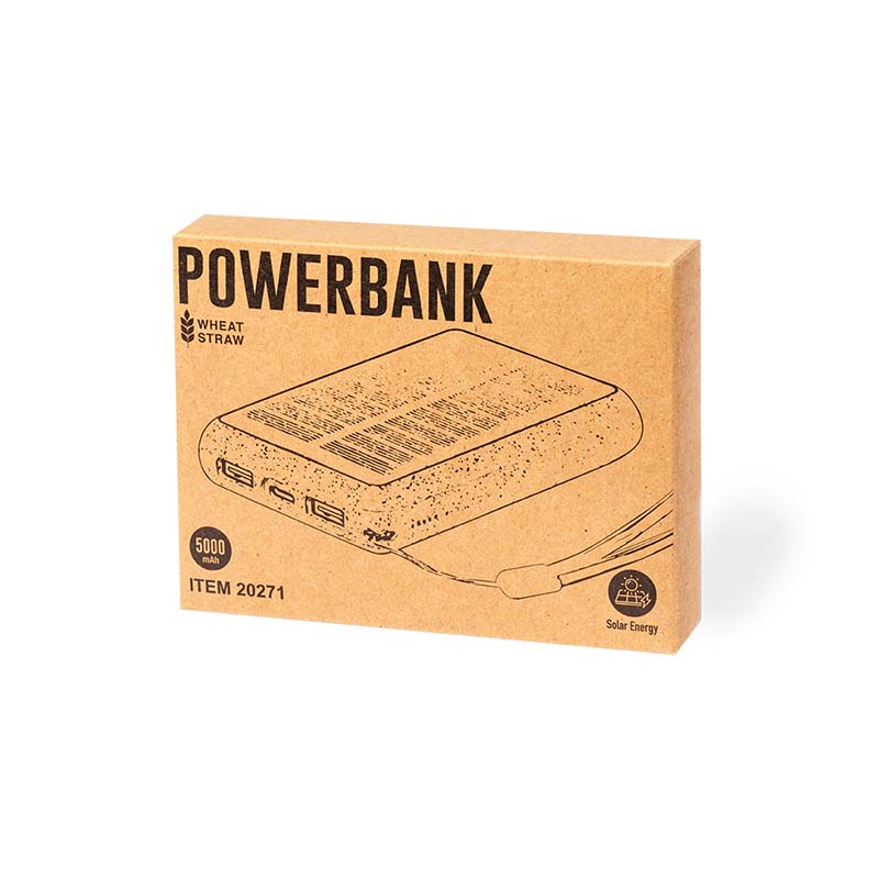 Power Bank 5000 mAh Fibra Trigo / Solar