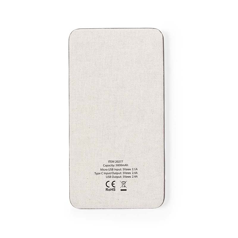 Power Bank 5000 mAh Fibra Café