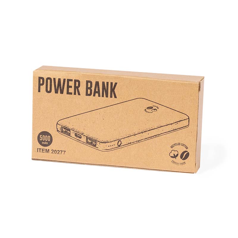 Power Bank 5000 mAh Fibra Café