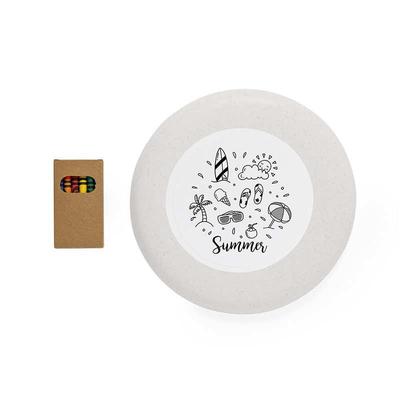Frisbee Coloreable Fibra de Trigo