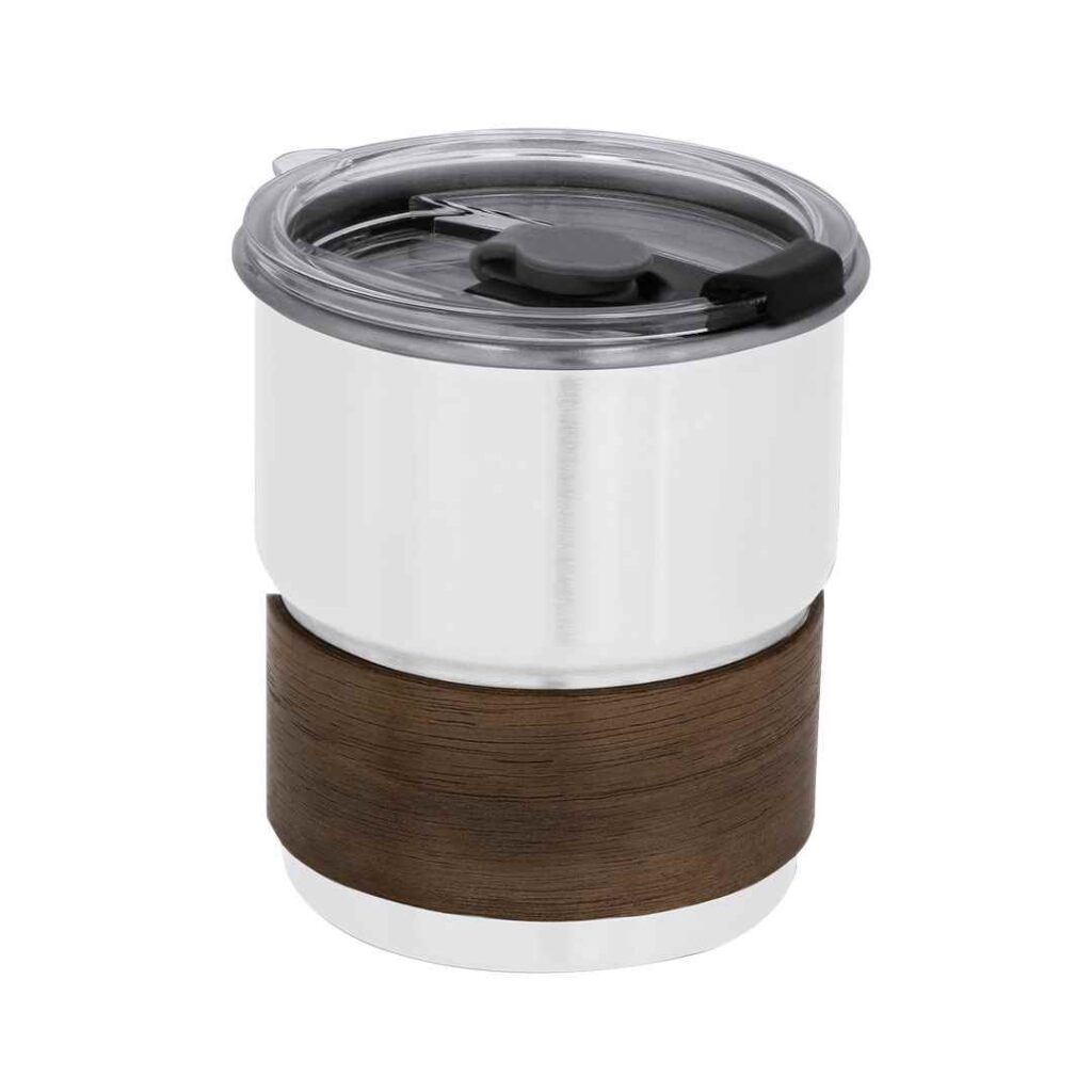 Vaso Acero Madera 250 cc.