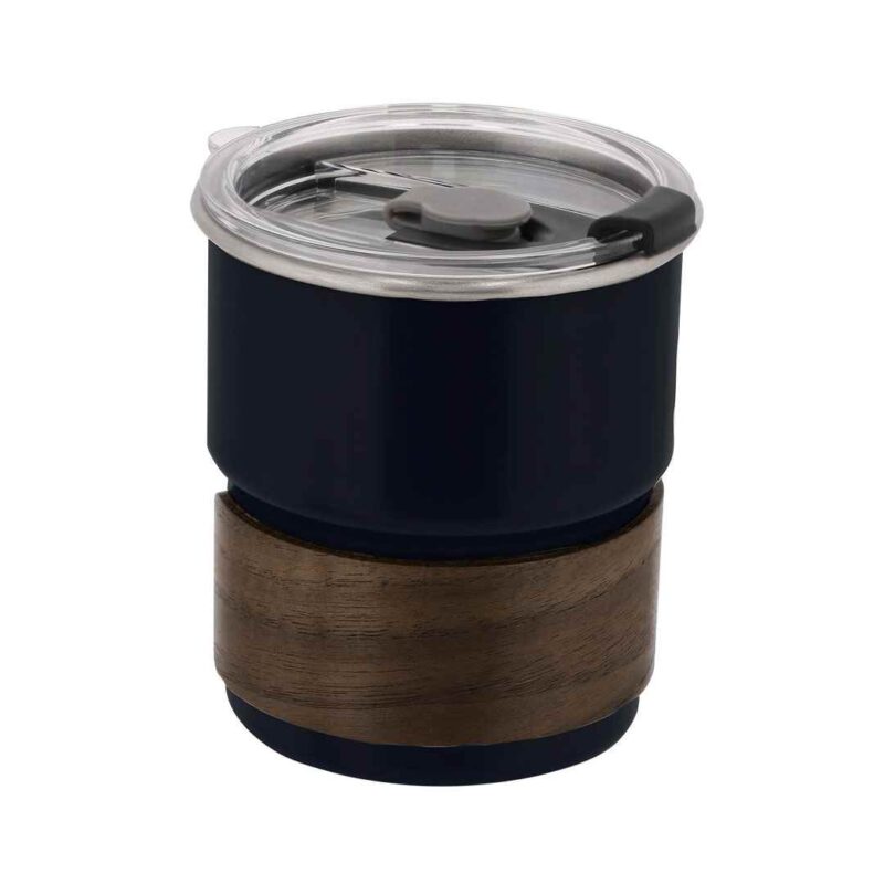 Mug Térmico Acero Madera 300 cc.