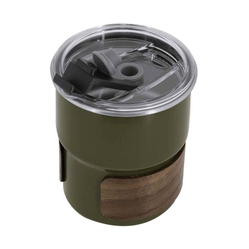 Mug Térmico Acero Madera 300 cc.
