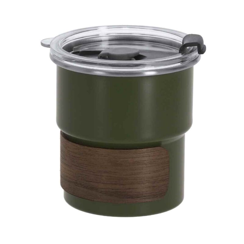 Mug Térmico Acero Madera 300 cc.