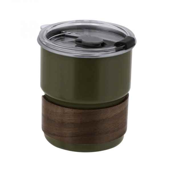 Vaso Acero Madera 250 cc.