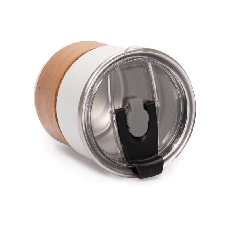 Mug Térmico Acero Madera 300 cc.
