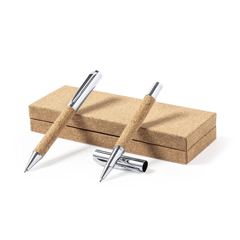 Set Bolígrafo Roller Corcho