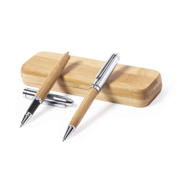Set Bolígrafo Roller Bambú