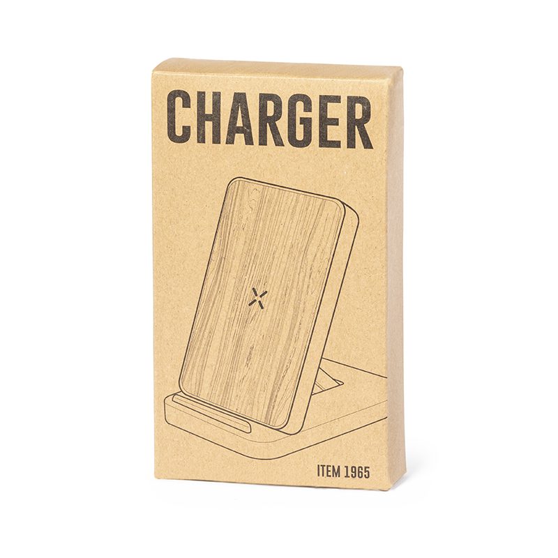 Cargador Inalámbrico 15W Bambú