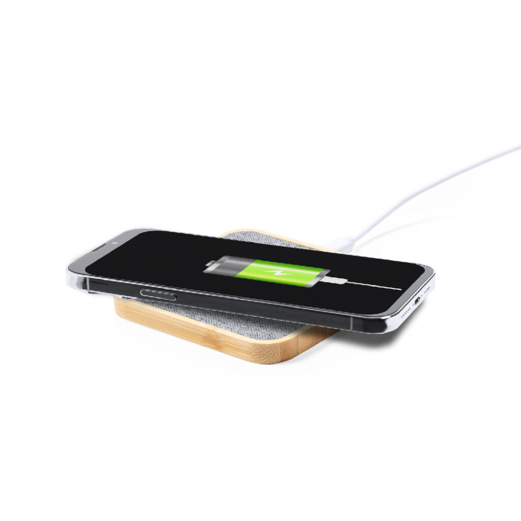 Cargador Inalámbrico 15W PET Reciclado Bambú 