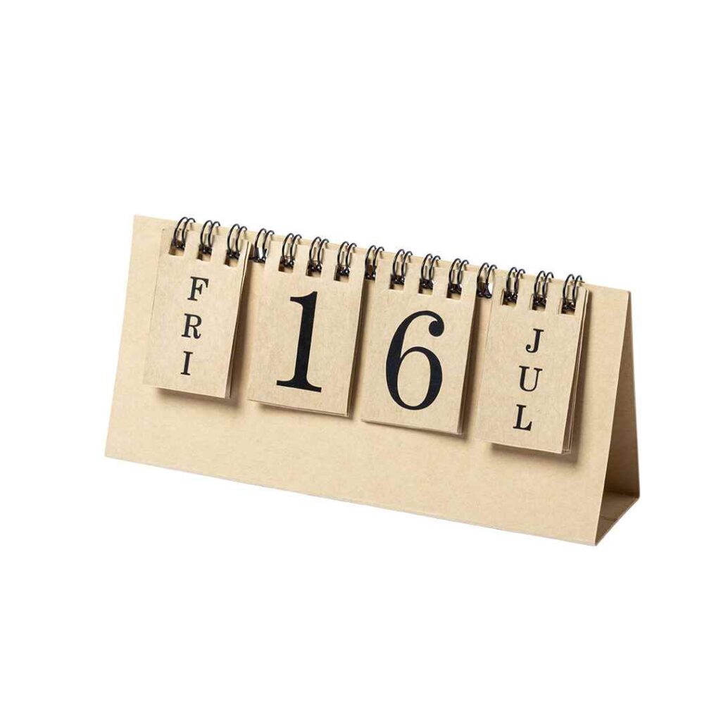 Calendario Perpetuo Cartón Reciclado