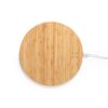 Pad Mouse Cargador 10W Bambú