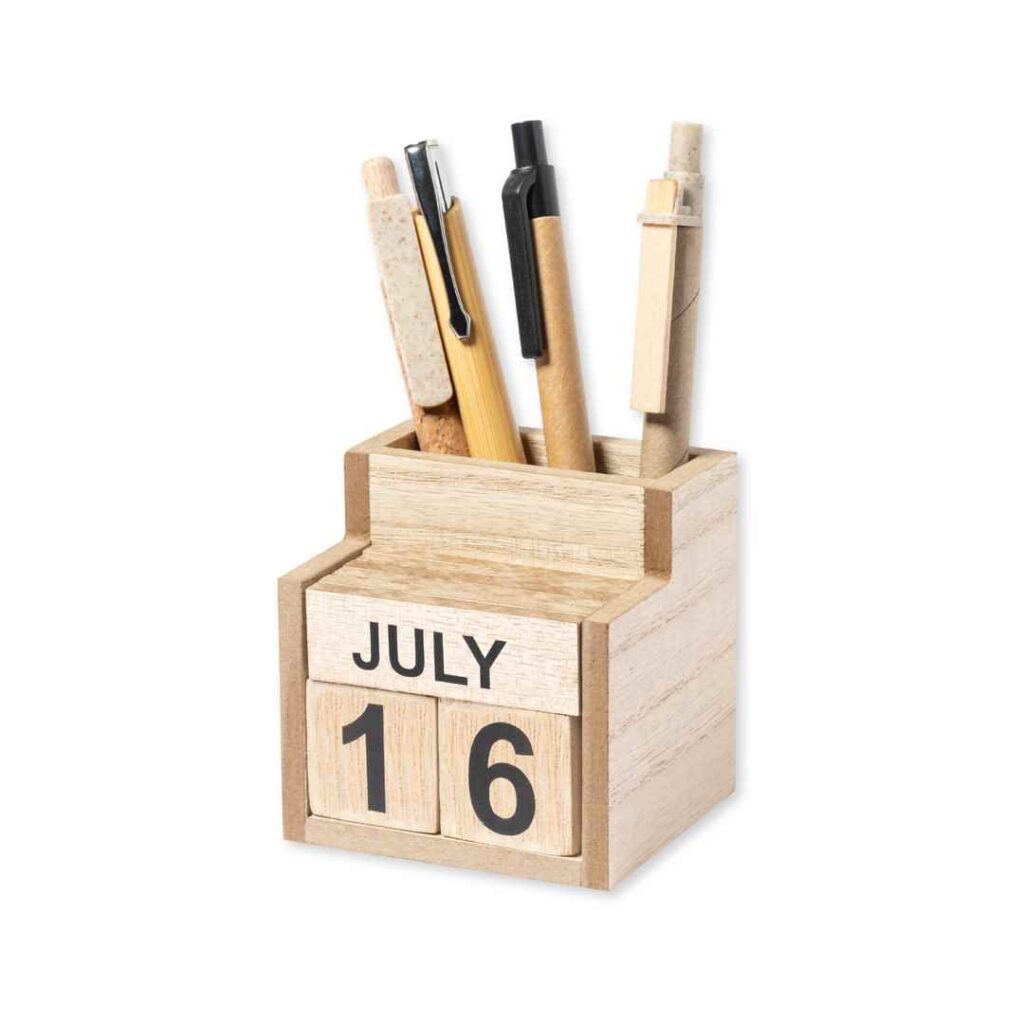Lapicero Madera Calendario Perpetuo