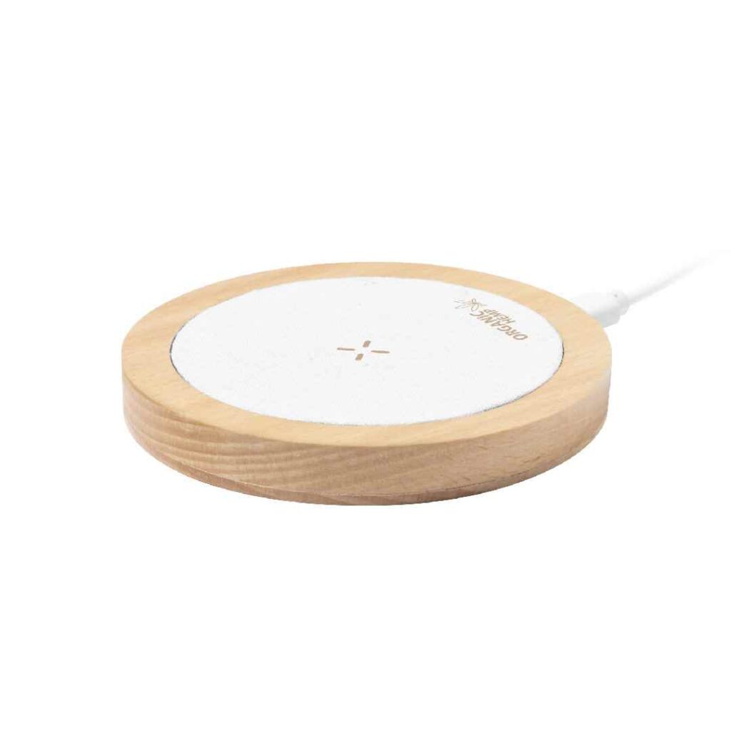 Cargador Inalámbrico 15W Cáñamo Bambú