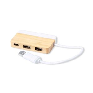 Puerto USB Bambú Mármol