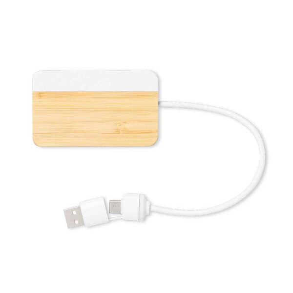 Puerto USB Bambú Mármol