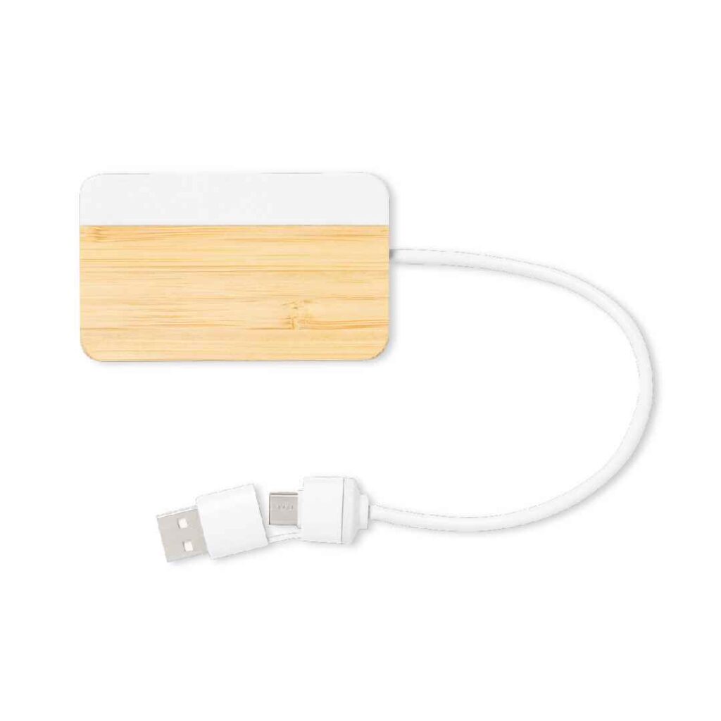 Puerto USB Bambú Mármol