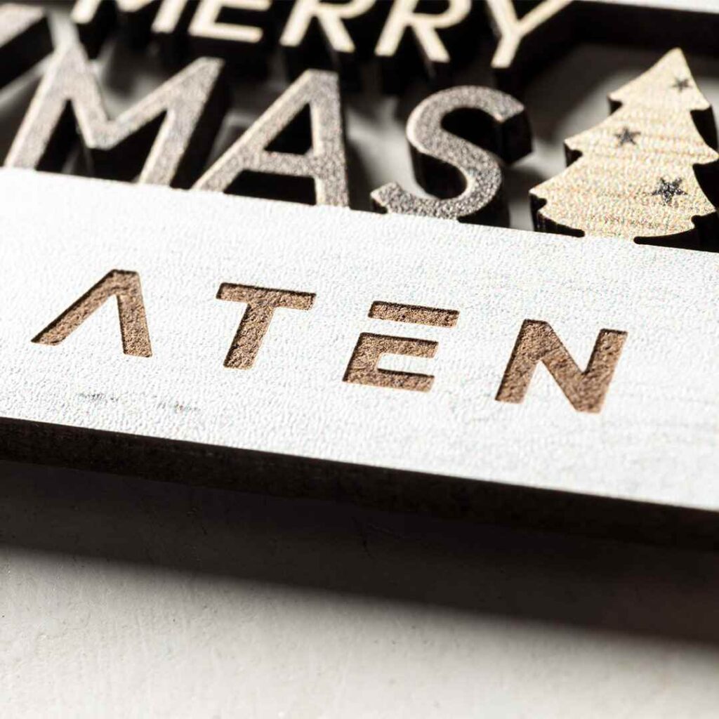 Imán Navideño Madera