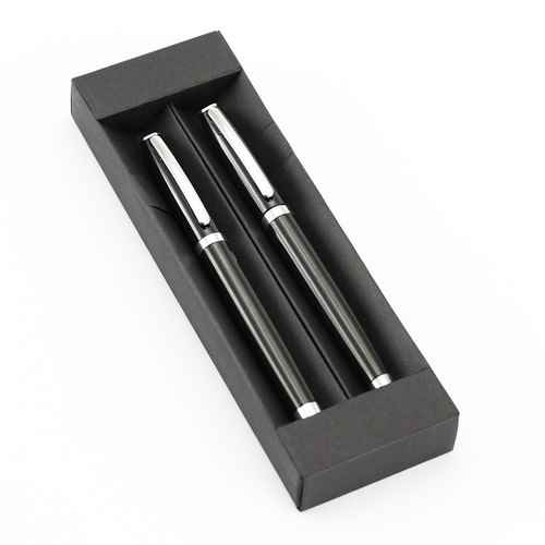 Set Bolígrafo Roller Metálico