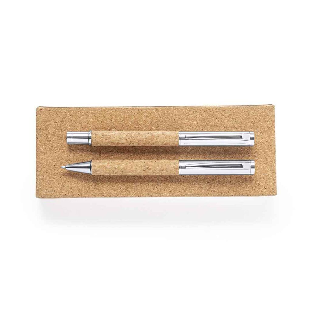 Set Bolígrafo Roller Corcho