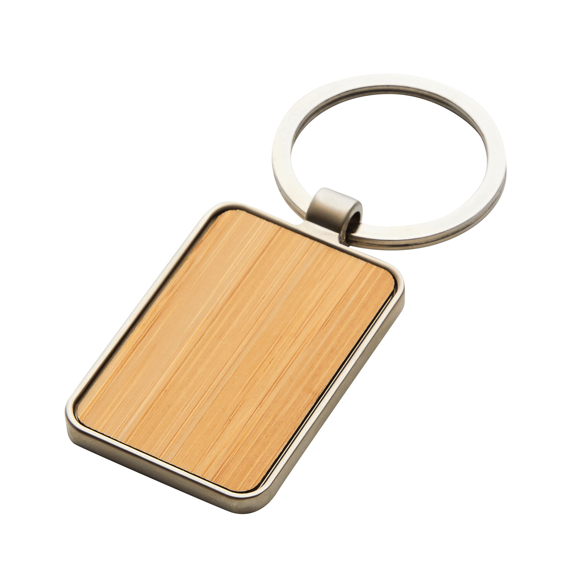 Llavero Rectangular Bambú