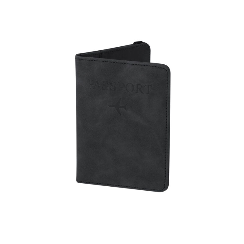 Porta Pasaporte RFID Símil Cuero