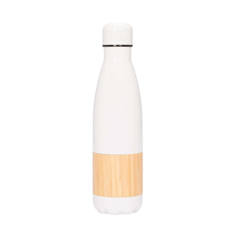 Botella Acero Inoxidable Bambú 500 cc.