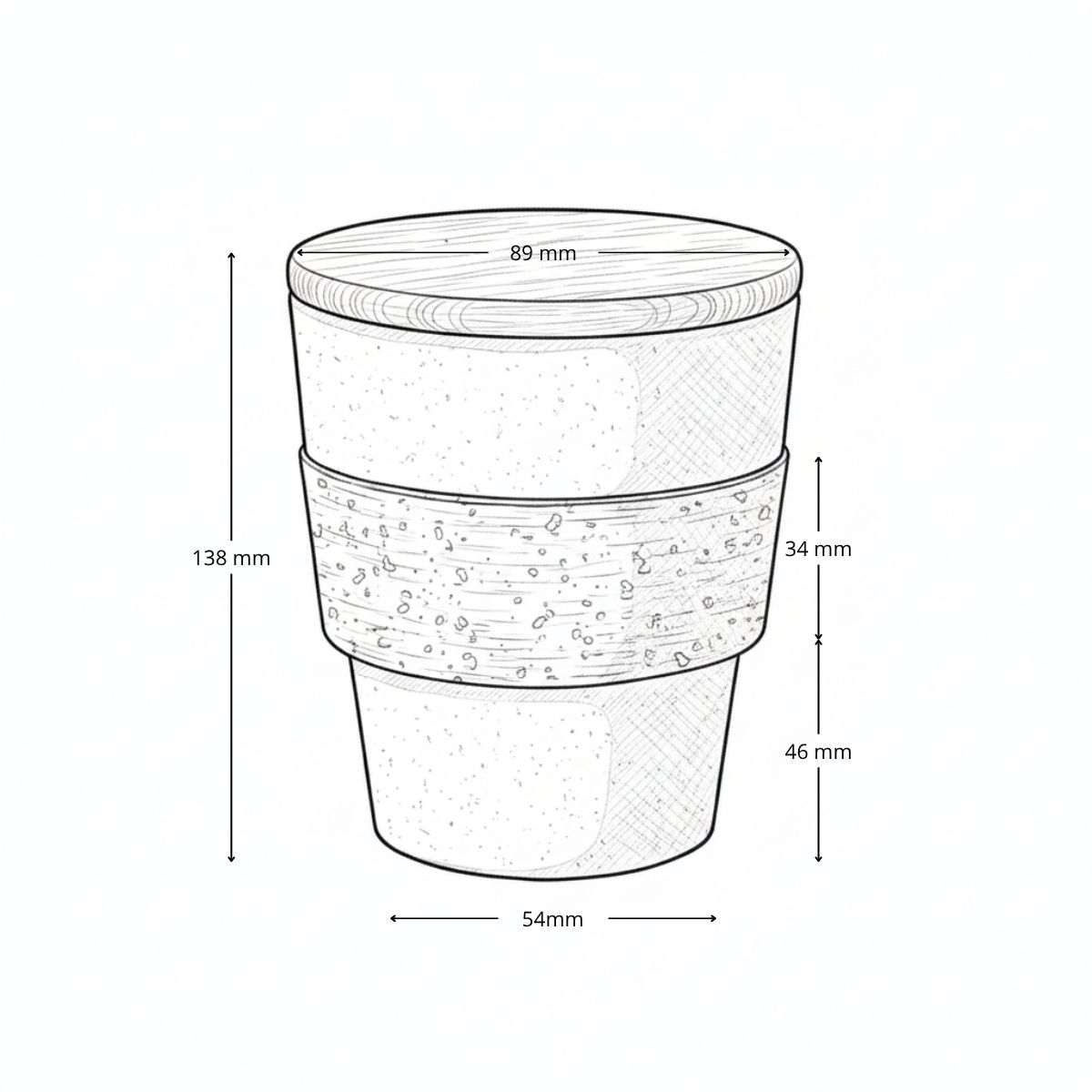 Vaso Fibra de Trigo 375 cc.