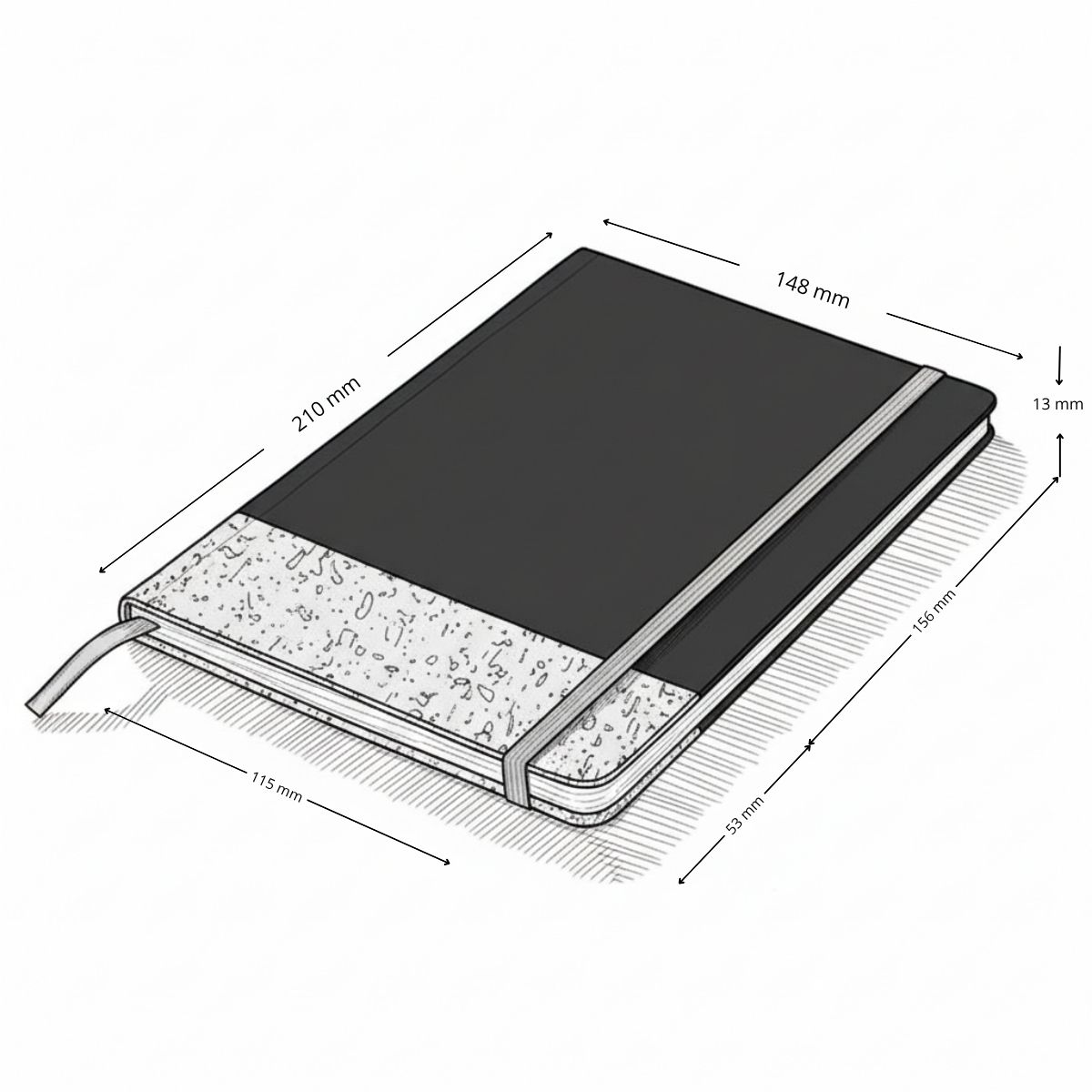 Cuaderno 14 x 21 Cuero Reciclado