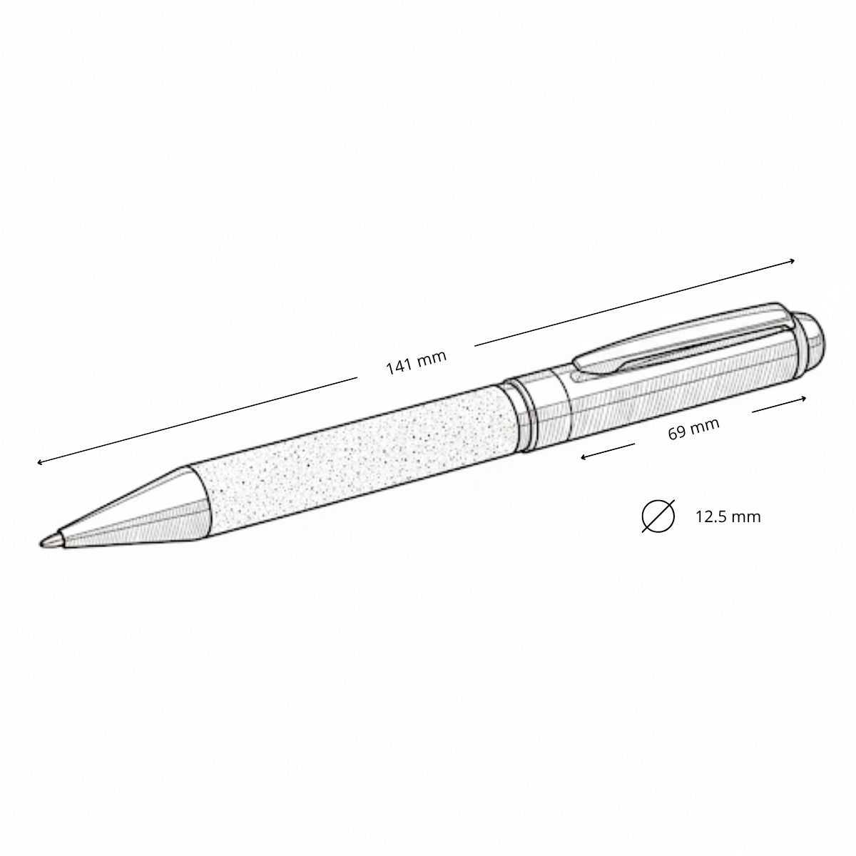 Bolígrafo Aluminio Cuero Reciclado
