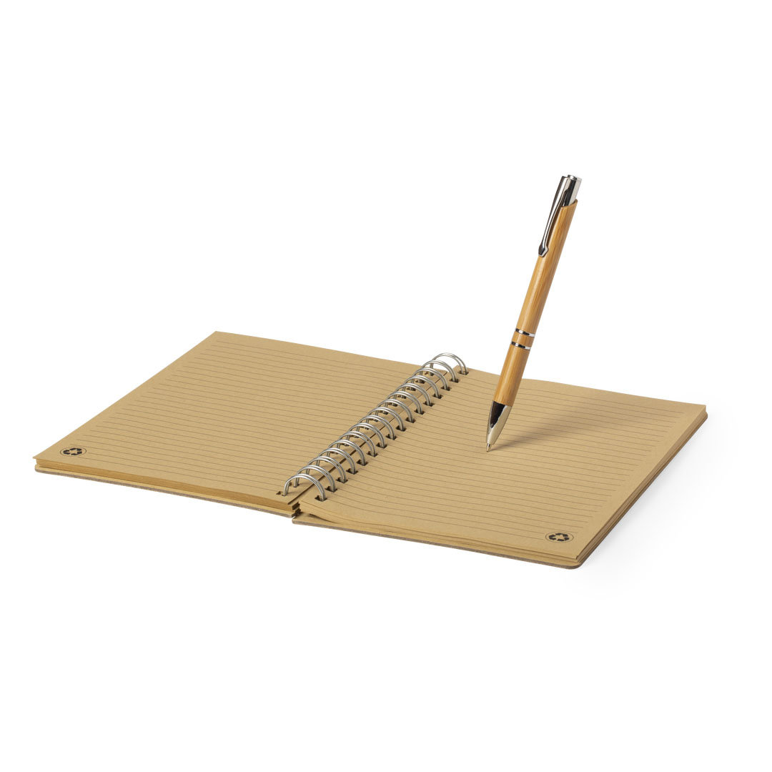 Set Libreta y Bolígrafo Bambú