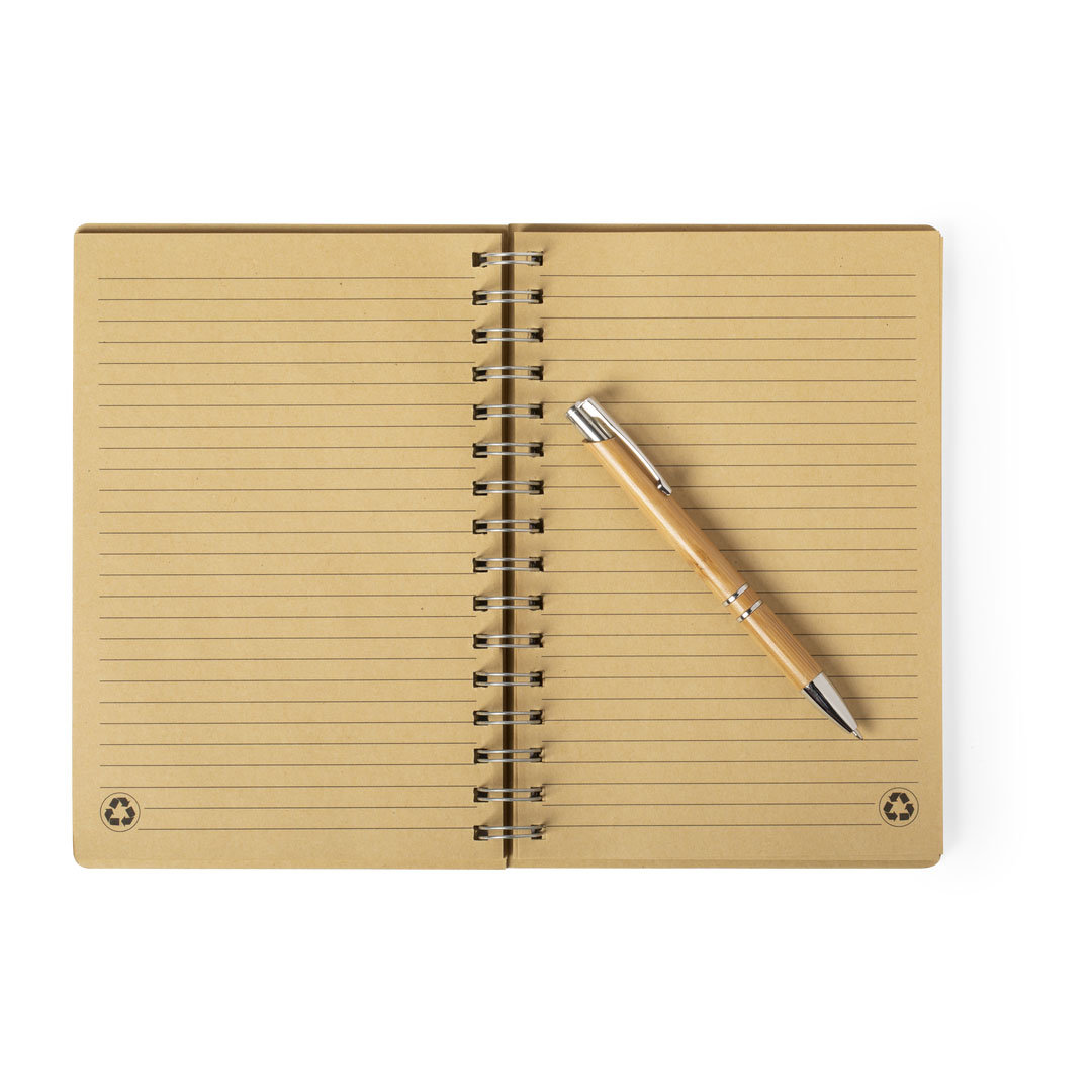 Set Libreta y Bolígrafo Bambú
