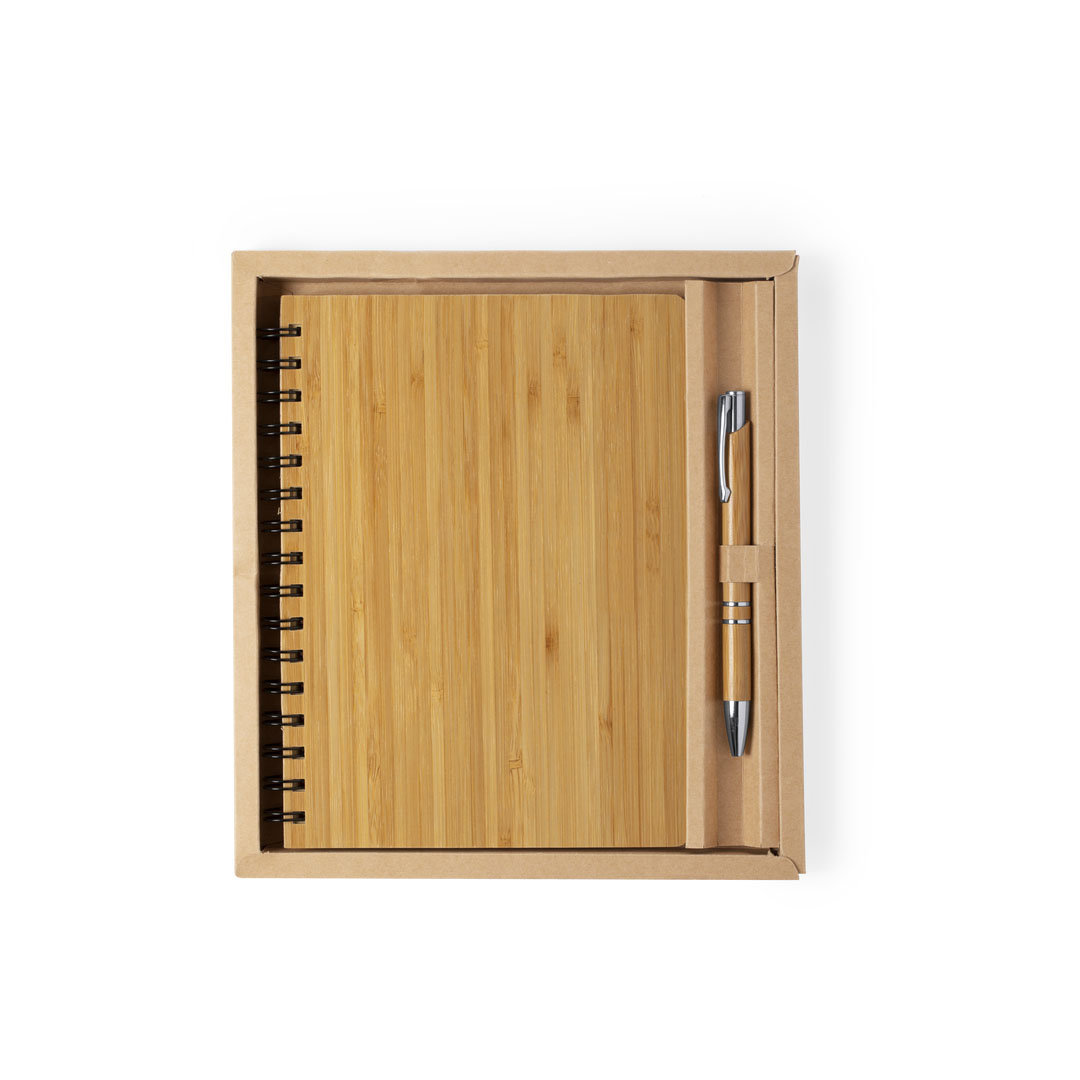 Set Libreta y Bolígrafo Bambú