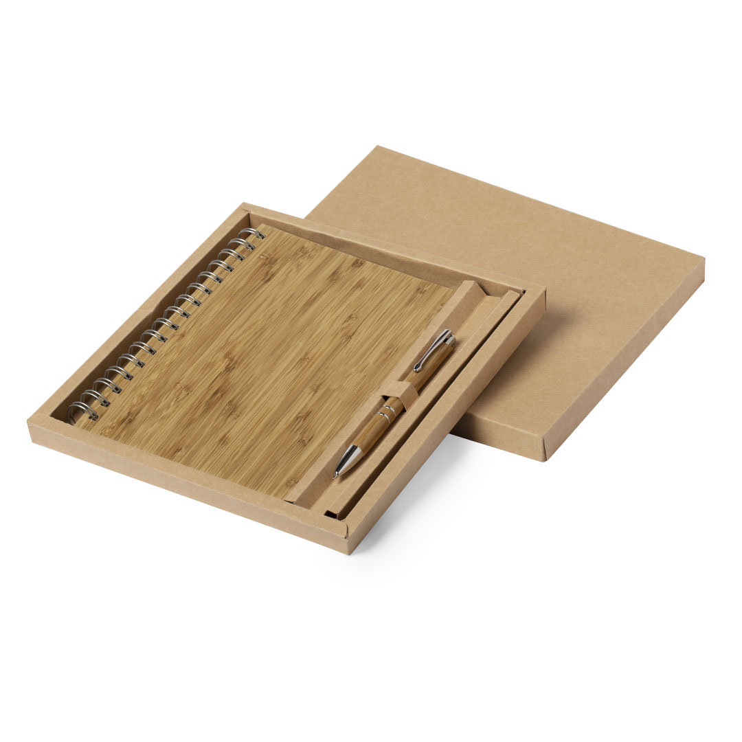 Set Libreta y Bolígrafo Bambú