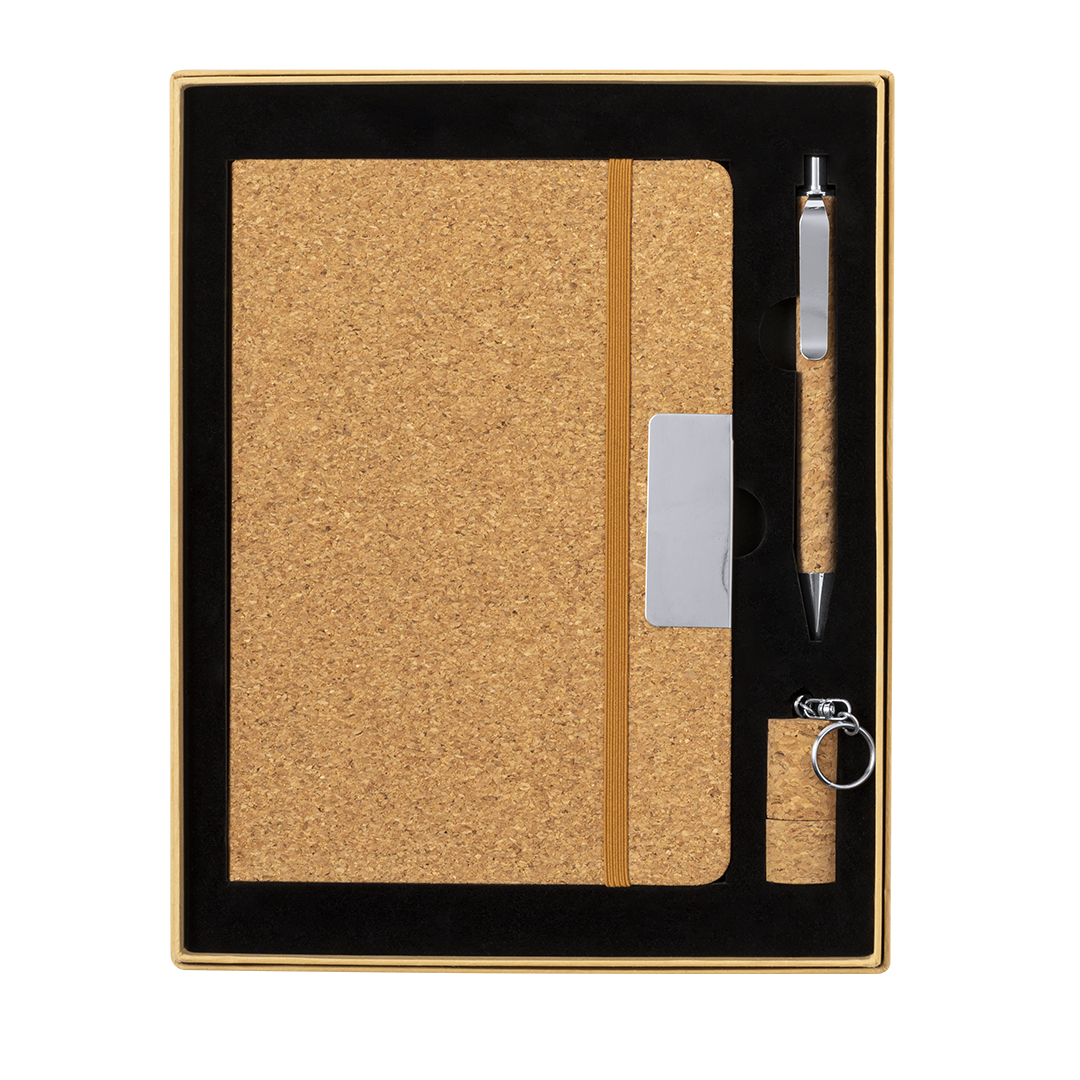 Set Libreta, Llavero Pendrive y Bolígrafo