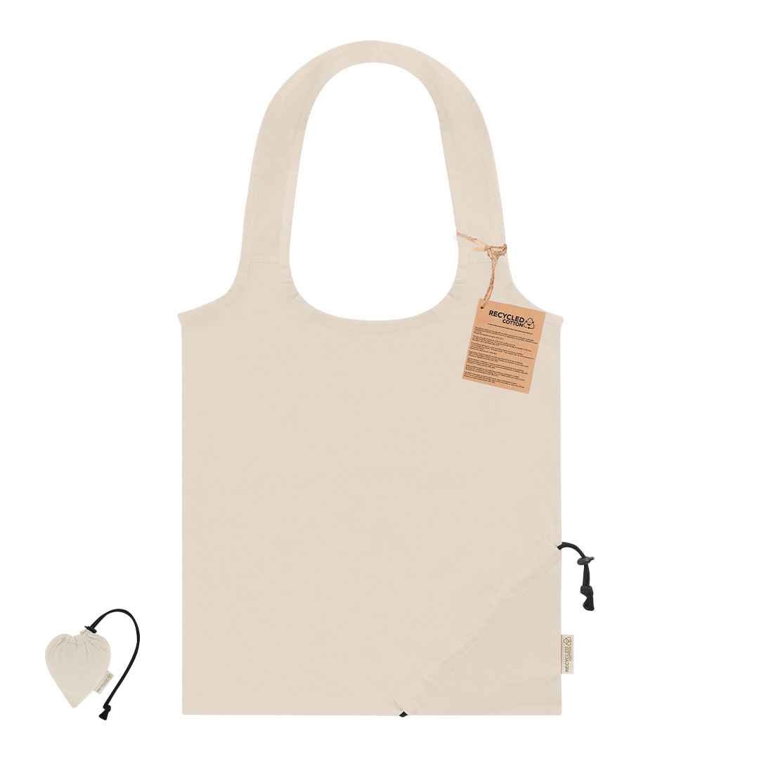 Bolsa Algodón Reciclado Plegable 38 x 40