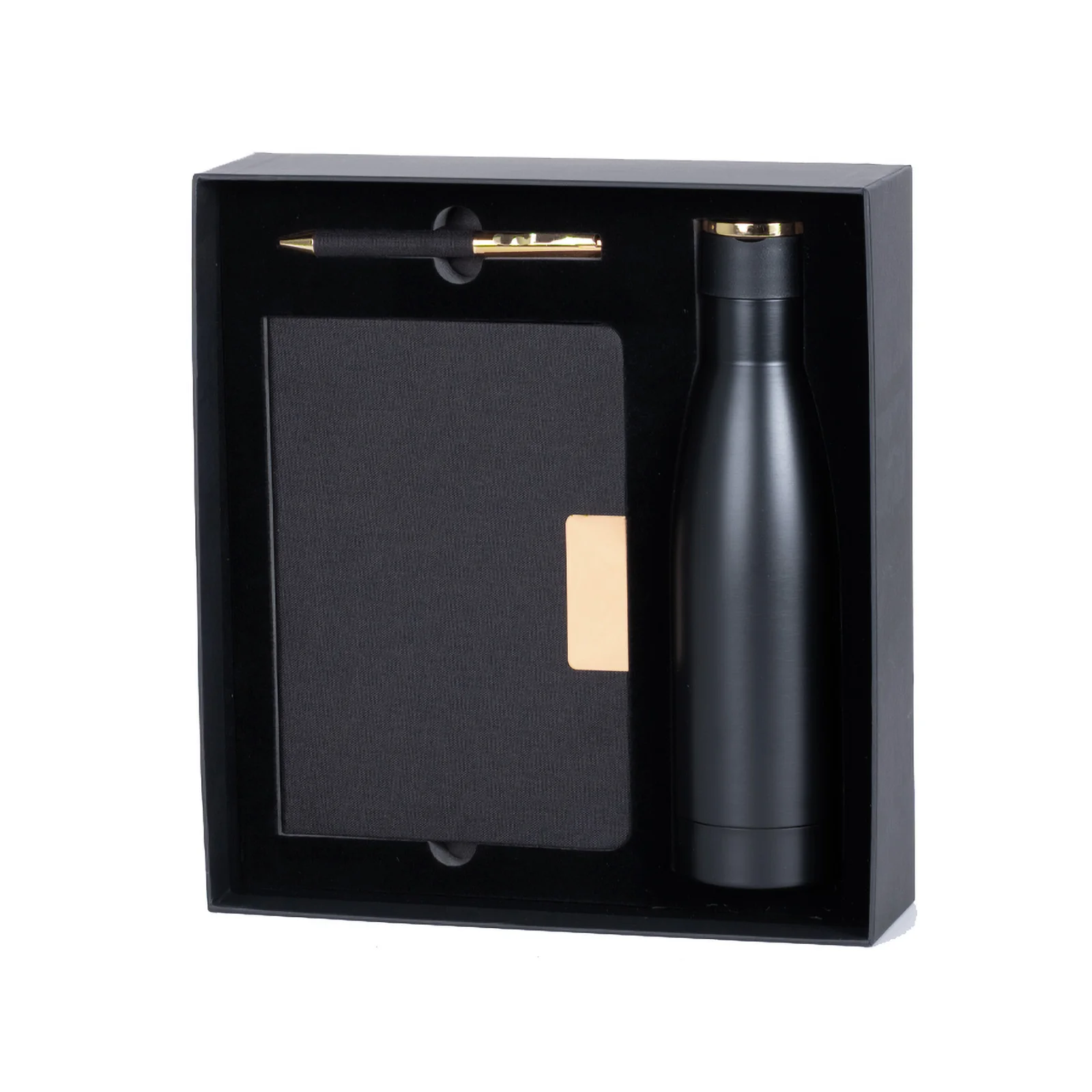 Set Corporativo Botella Térmica, Libreta y Bolígrafo Premium