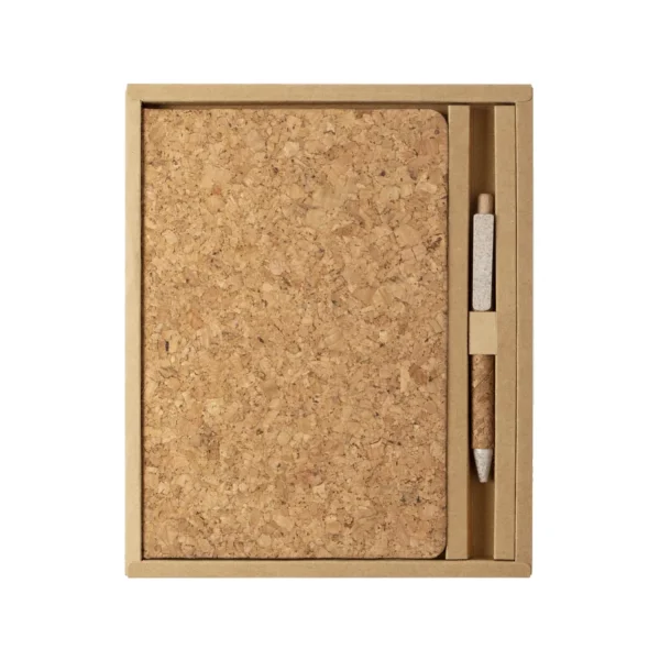 Set Corporativo Libreta y Bolígrafo de Corcho Natural