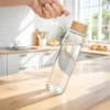 Botella Vidrio con tapa de bambú