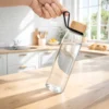 Botella Vidrio con tapa de bambú