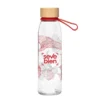 Botella Vidrio con tapa de bambú