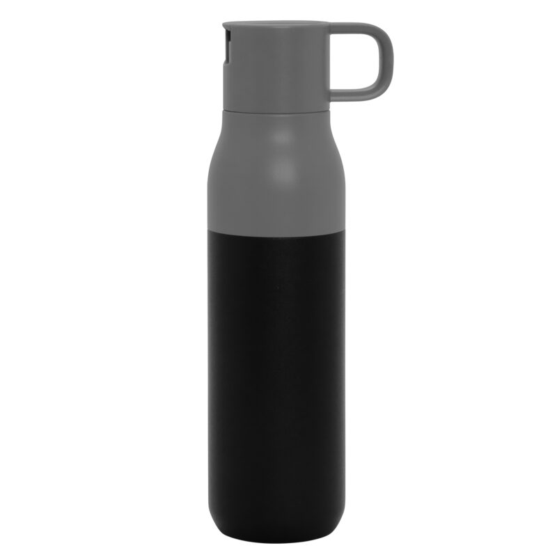Botella térmica con dos tapas 